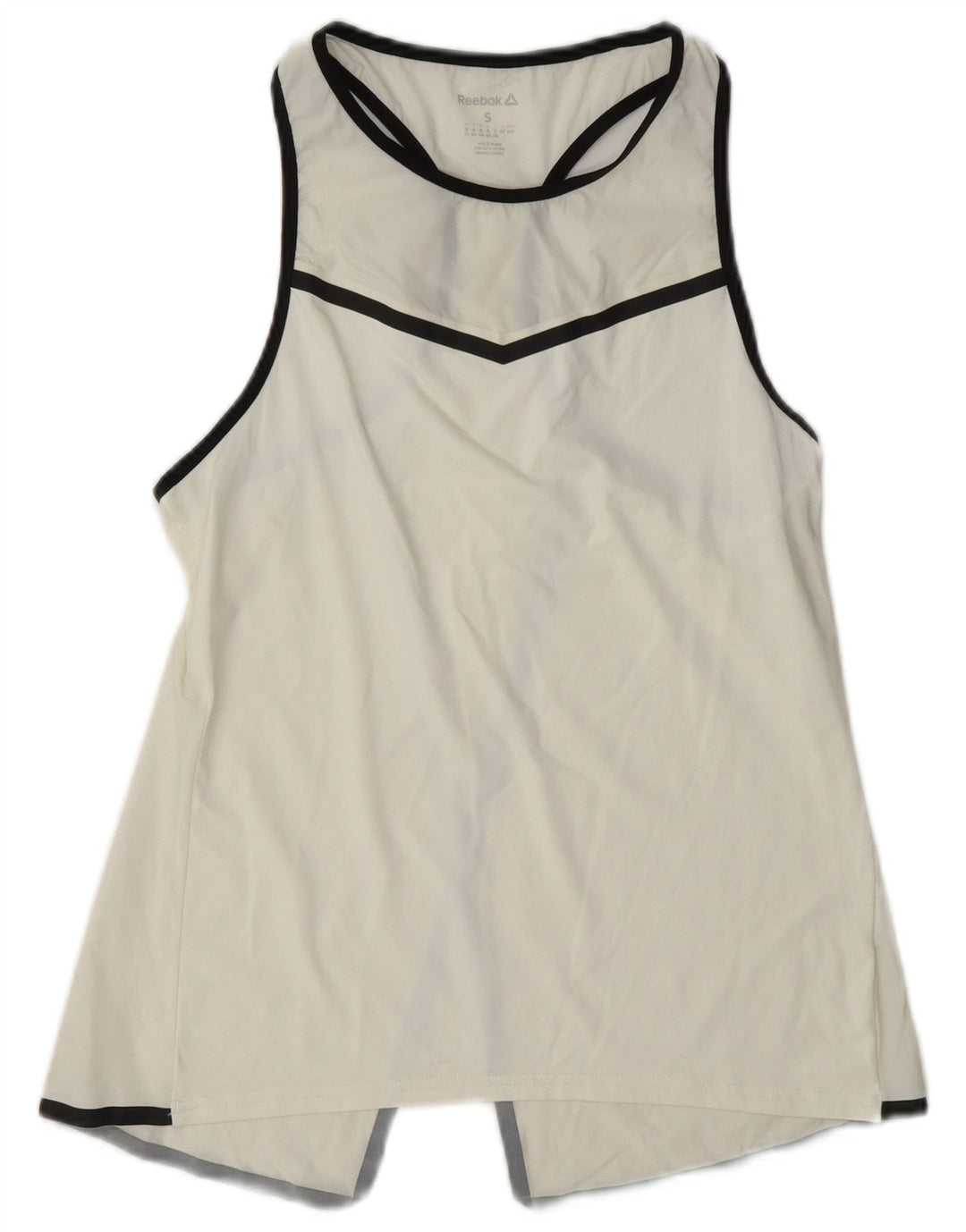 Top cu vestă grafică Reebok pentru femei UK 8/10 Small White