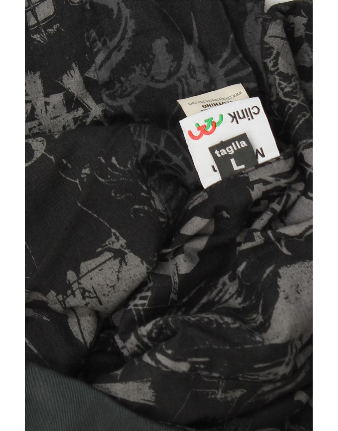 Clink Jeans London Vestă grafică pentru bărbați, bumbac negru mare