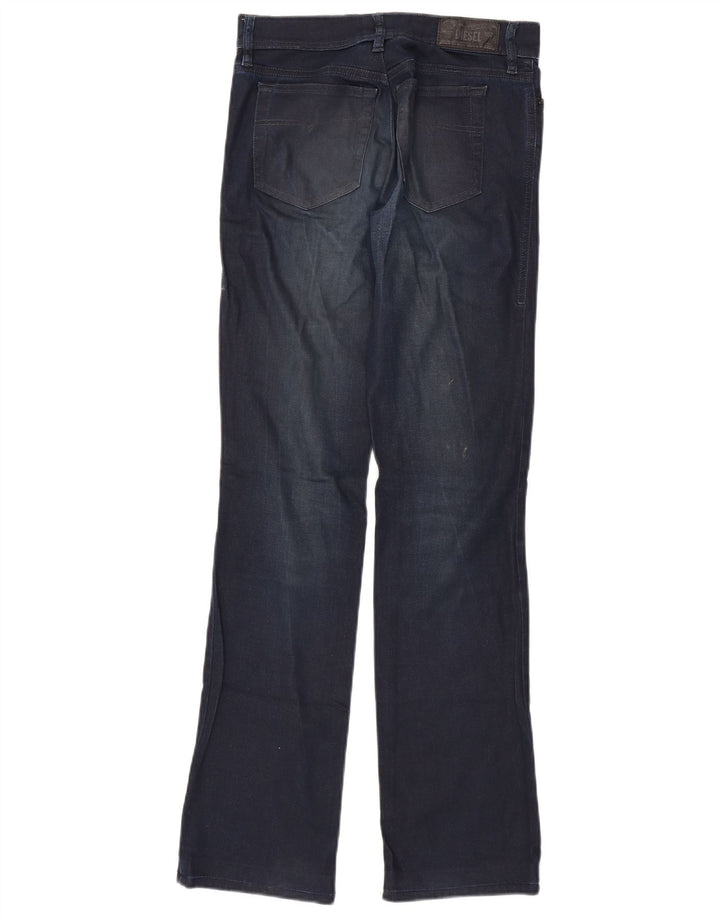 Blugi DIESEL pentru femei, cu tăiere obișnuită, slim cu bootcut, W26 L32, bumbac bleumarin