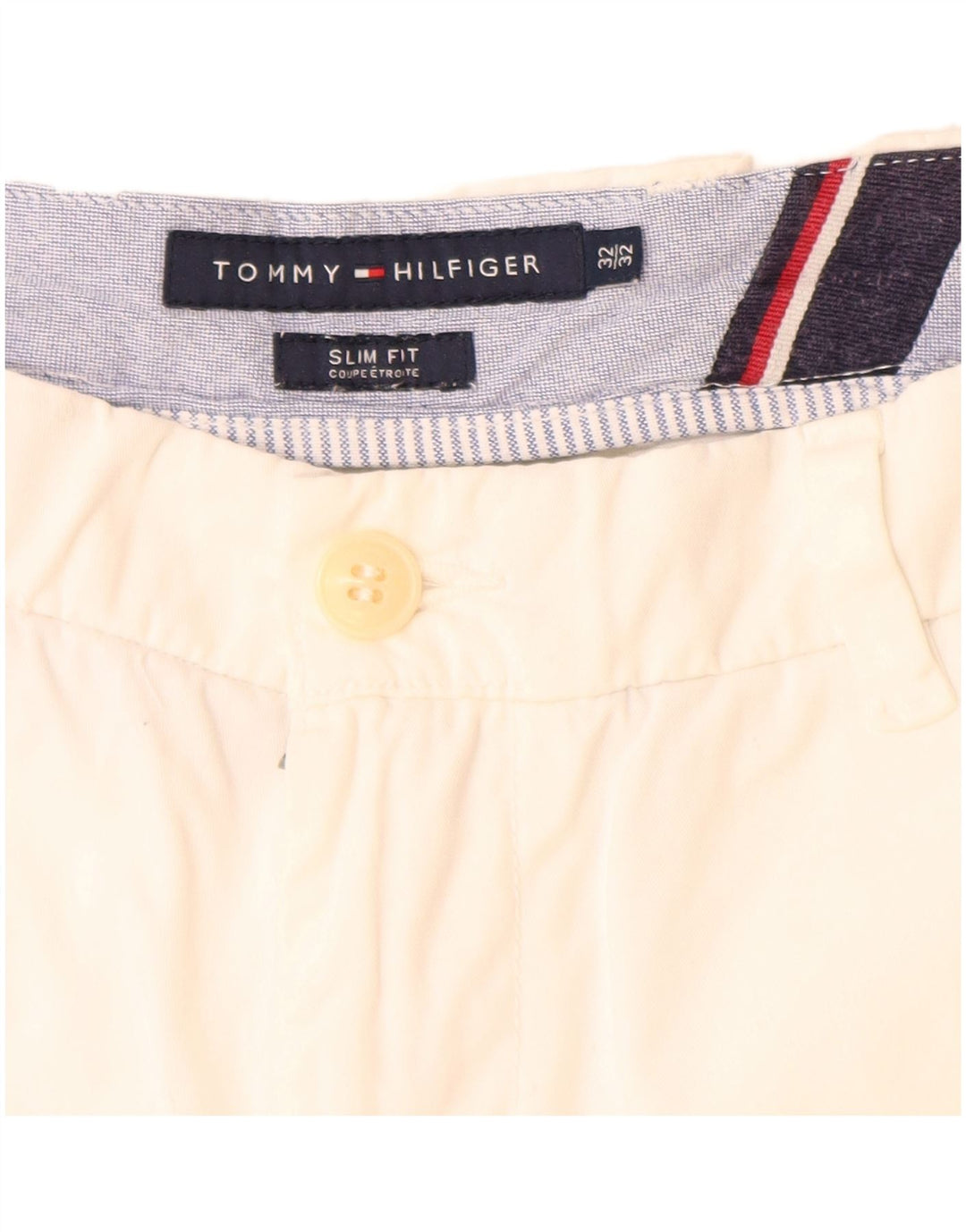 Pantaloni scurți chino pentru bărbați Tommy Hilfiger Slim Fit W32 Medium White