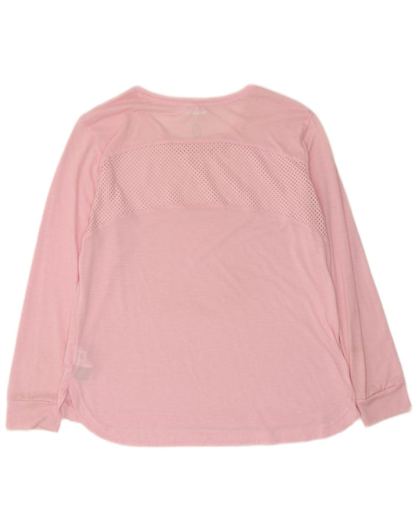Adidas Aeroready Top pentru femei cu mânecă lungă Marea Britanie 16/18 Poliester roz mare