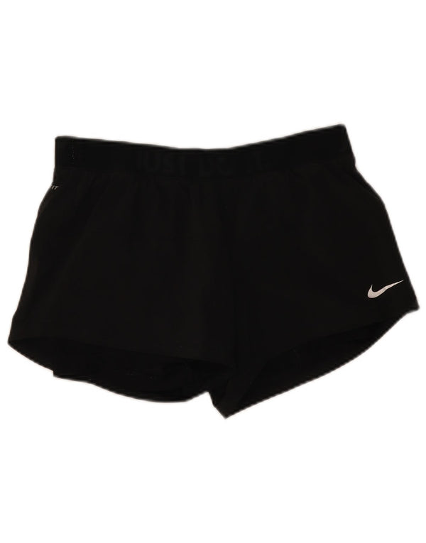 Pantaloni scurți sport Nike Dri Fit pentru femei UK 14 Medium Black