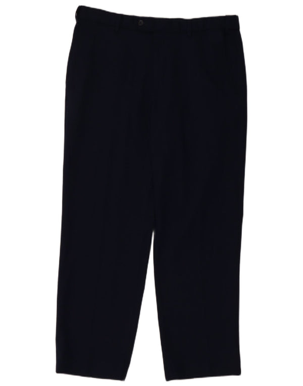 Marks & Spencer Pantaloni drepți pentru bărbați L34 L29 Lână bleumarin