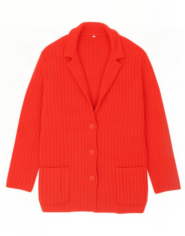 Pulover Cardigan Vintage pentru femei UK 16 Large Red