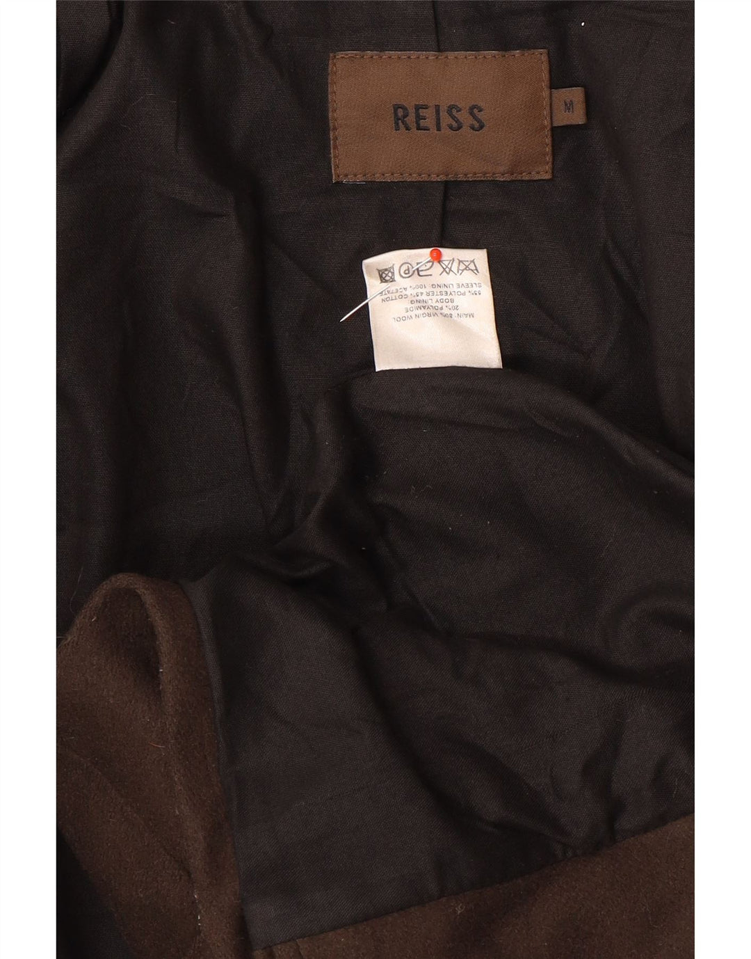 Palton pentru bărbați Reiss UK 38 Lână maro medie