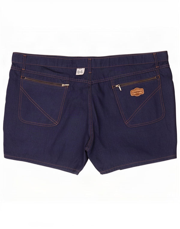 Pantaloni scurți din denim pentru femei Crown 4XL W46 bleumarin