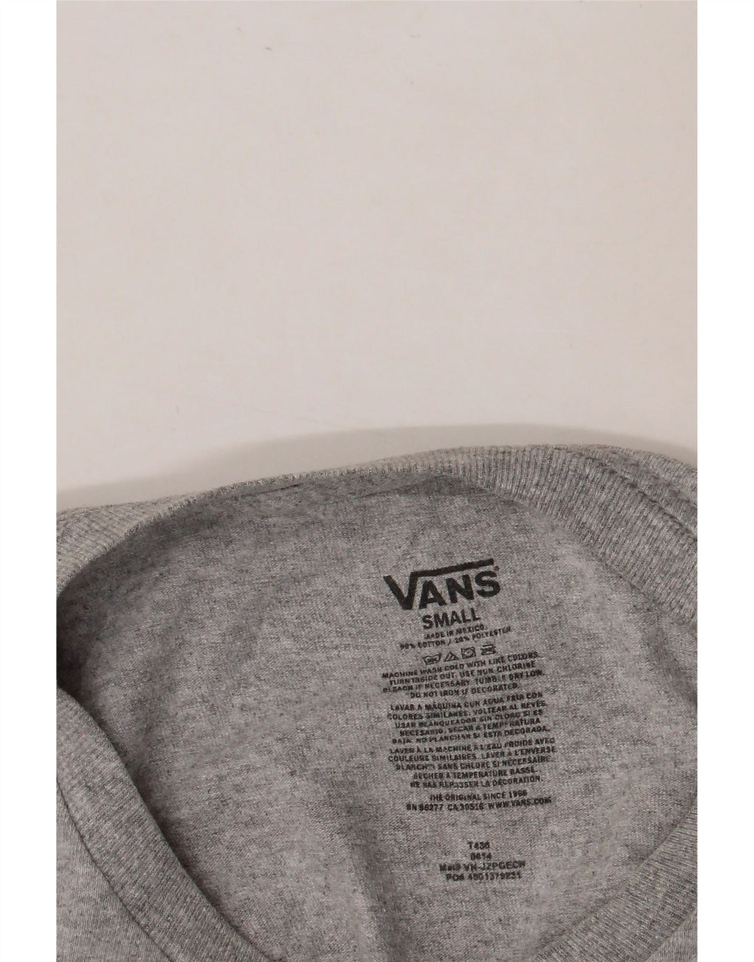 VANS Tricou grafic pentru femei Top UK 10 Small Grey Bumbac