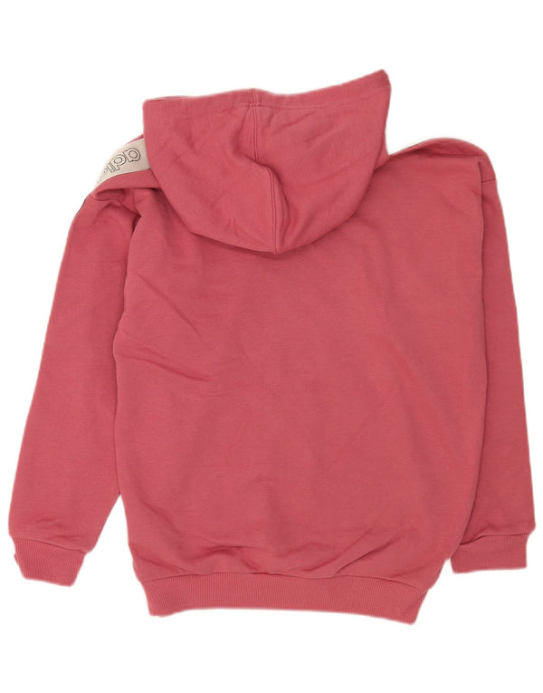 Pulover cu glugă supradimensionat cu grafic Adidas pentru femei UK 8 XS bumbac roz
