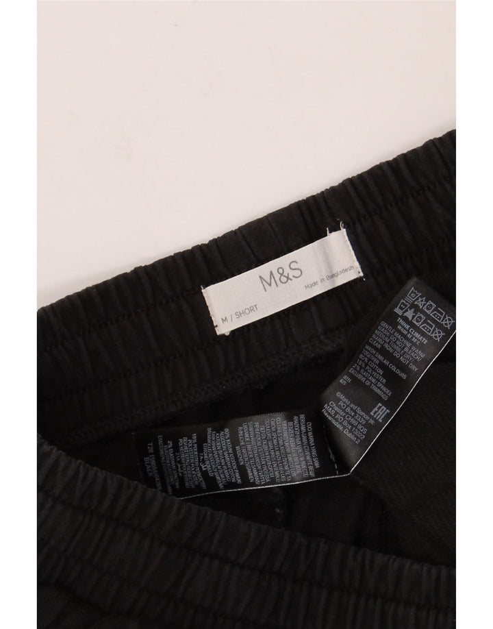 MARKS & SPENCER Pantaloni de trening pentru femei UK 14 Bumbac mediu negru