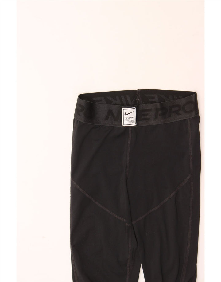 NIKE Womens Dri Fit Graphic Leggings UK 8 Small Black Vintage Nike and Second-Hand Nike from Messina Hembry 