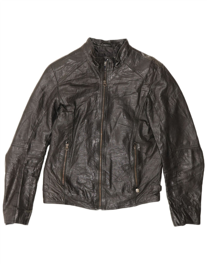 Jachetă din piele pentru femei Rifle Racer Uk 14 Medium Black