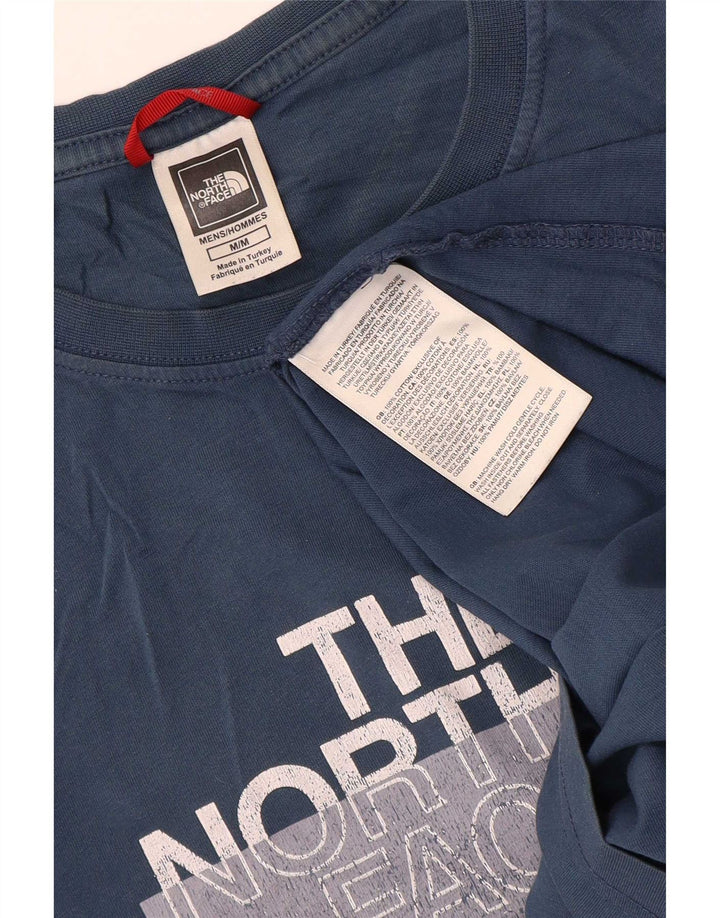 Tricou grafic pentru bărbați The North Face Top din bumbac albastru mediu