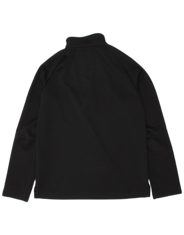 Adidas Boys Climalite Zip Neck Pullover Trening Top 9-10 Ani Negru