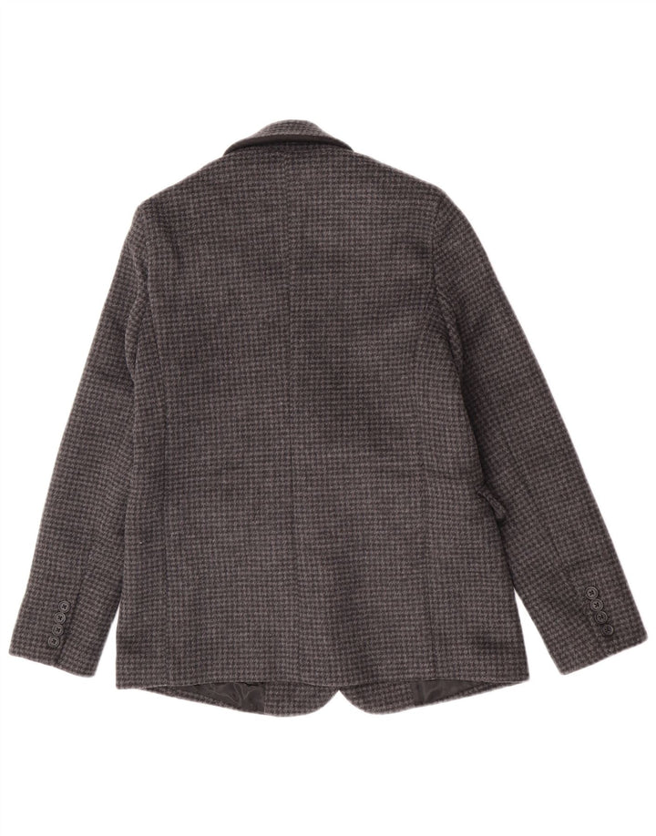 Sacou Abercrombie & Fitch pentru femei cu 1 nasture, UK 6 XS, gri Houndstooth