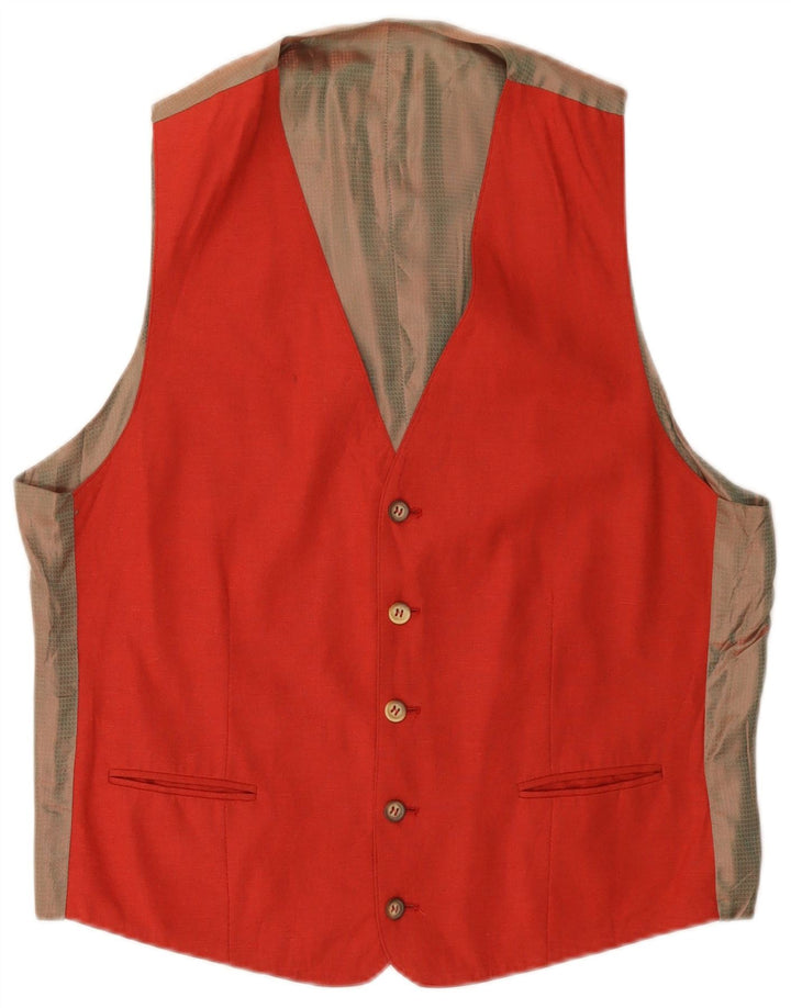Vestă Bărbați VINTAGE IT 50 Roșu Mediu Colorblock Viscoză