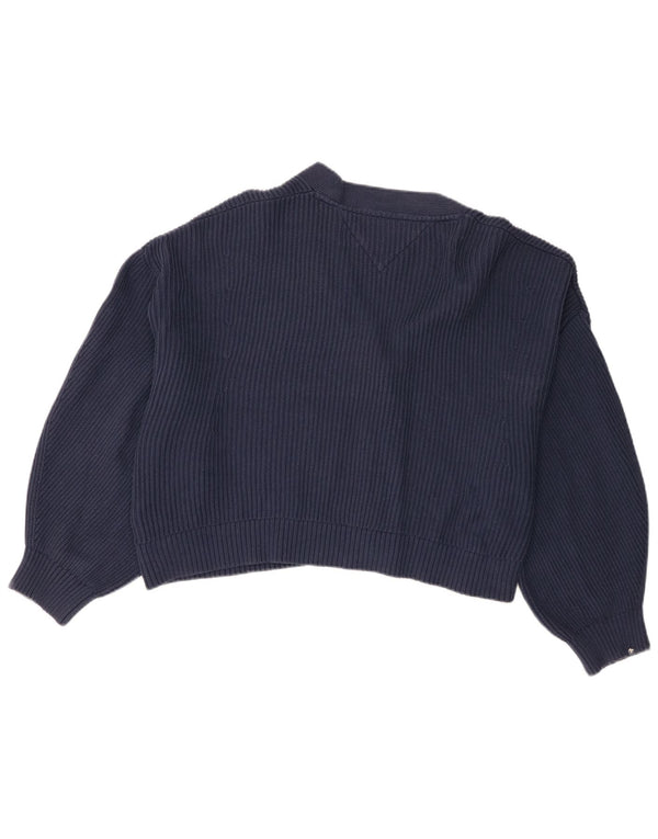 Pulover cardigan supradimensionat pentru femei Tommy Hilfiger UK 18 XL bleumarin