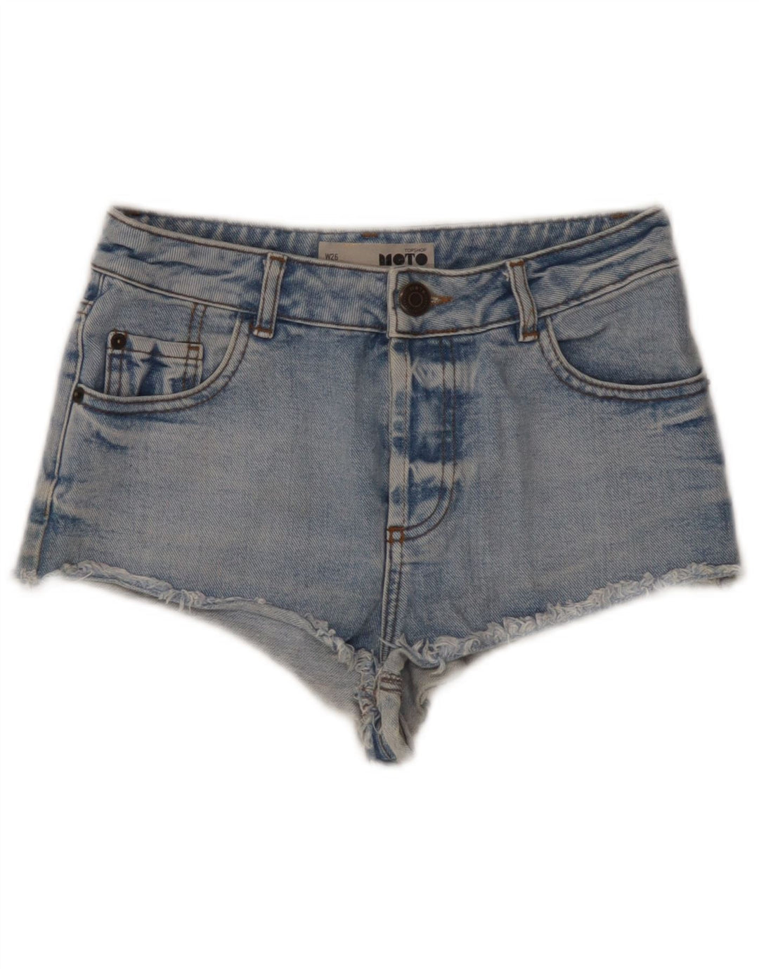 Pantaloni scurți din blugi pentru femei Topshop W26 Small Blue Bumbac