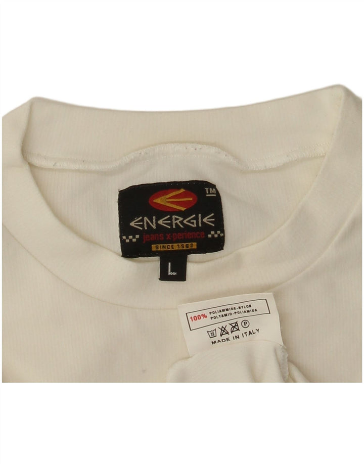 Tricou pentru femei Energie Top mare din poliamidă albă