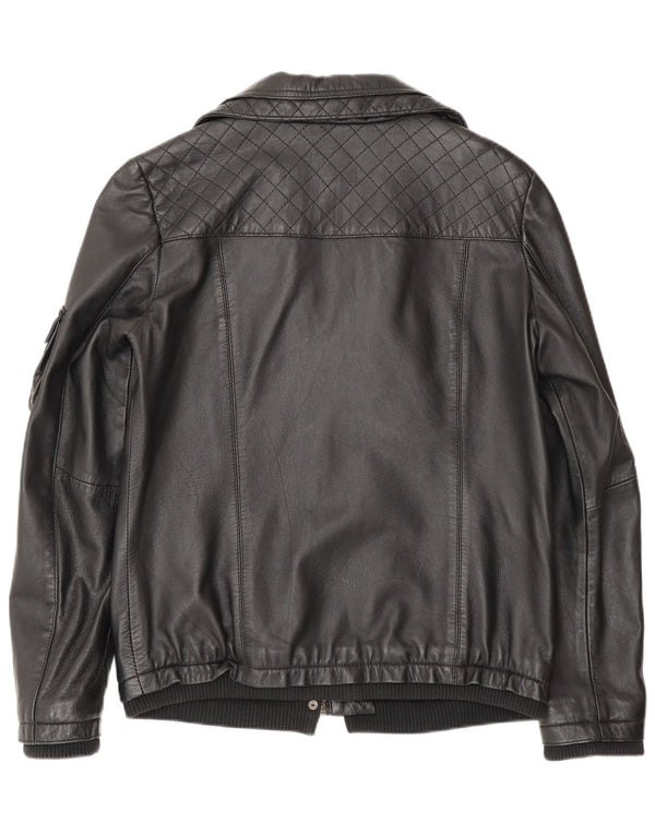 Jachetă de piele Lee Cooper pentru femei UK 12 Medium Black