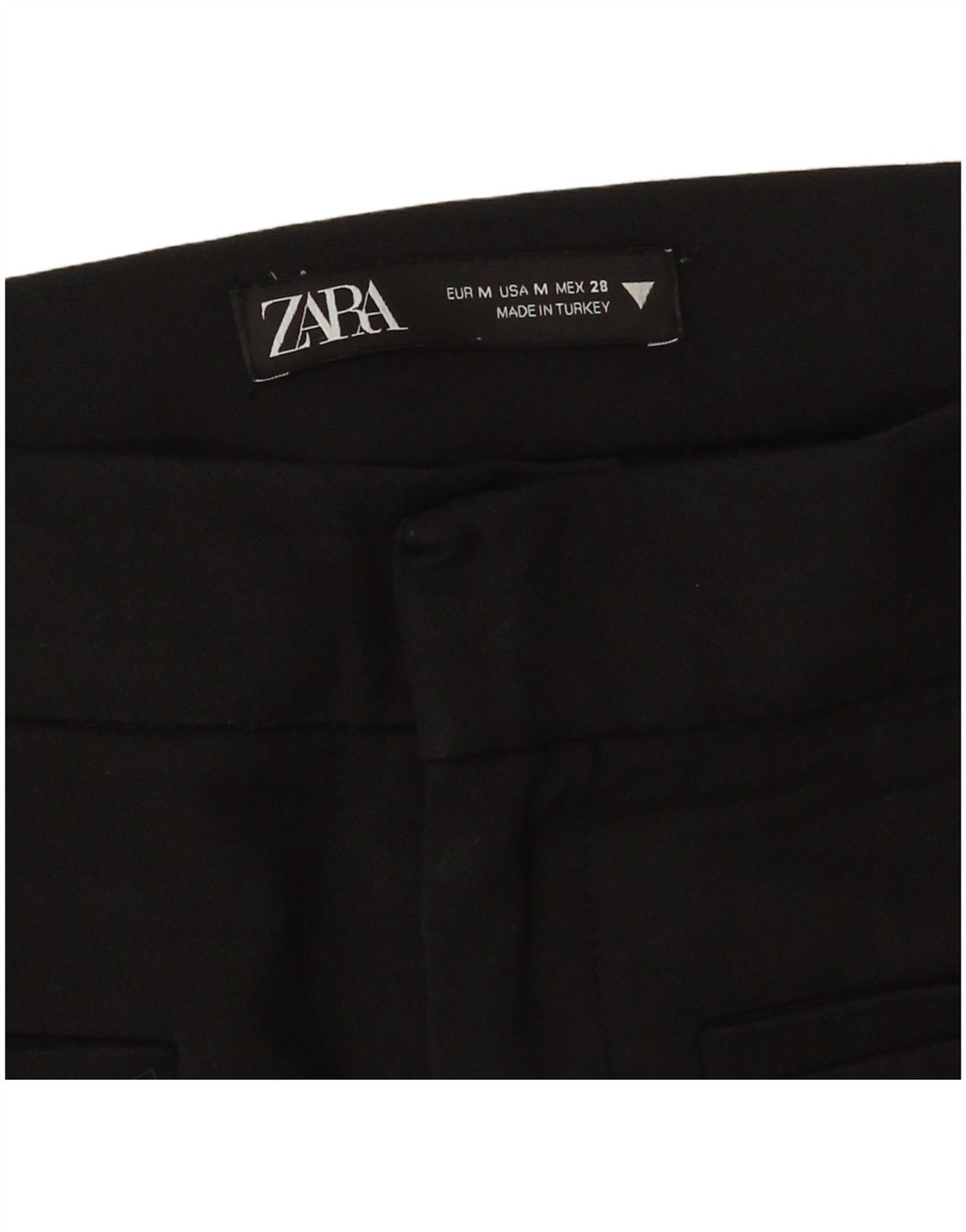 Pantaloni casual pentru femei Bootcut Zara Mediu L28 L26 Negri
