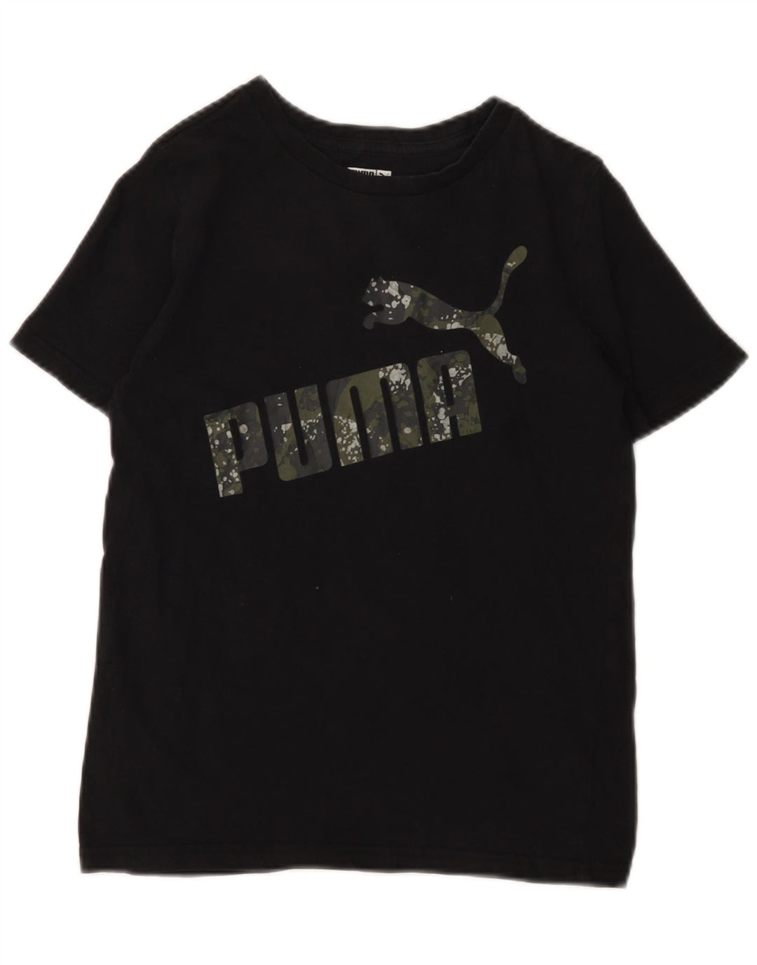 Tricou grafic PUMA fete Top 10-11 ani mediu negru