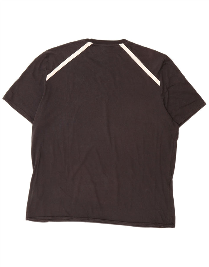 Tricou grafic pentru bărbați UMBRO Top 2XL, bumbac negru color bloc