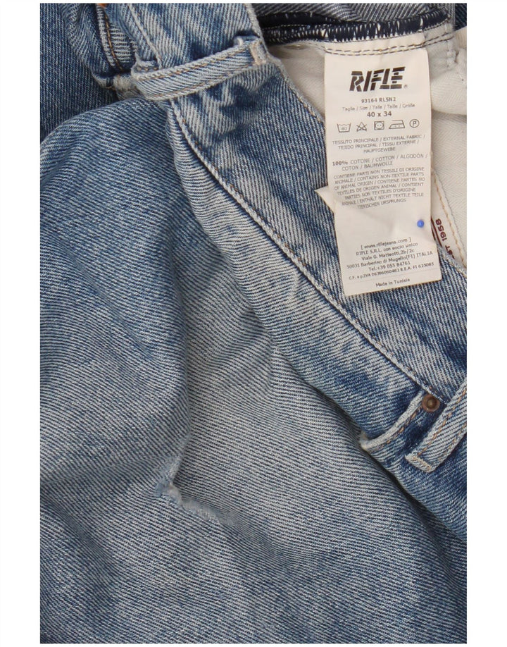Blugi slim pentru bărbați Rifle W40 L34 Bumbac albastru