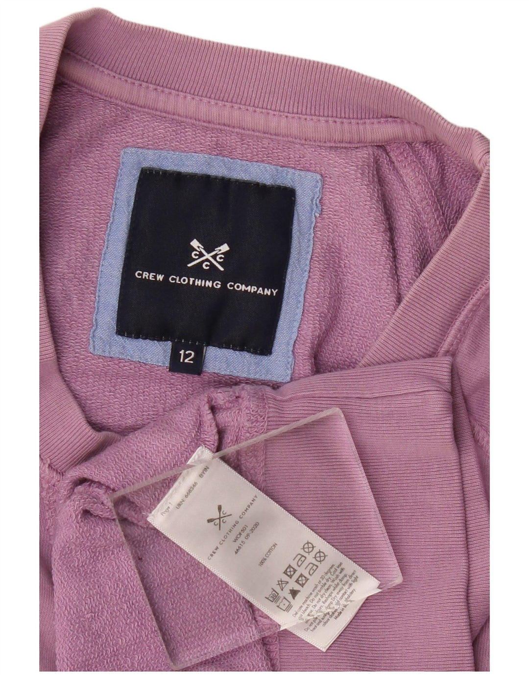 Crew Clothing Hanorac supradimensionat pentru femei Pulover UK 12 Bumbac violet mediu