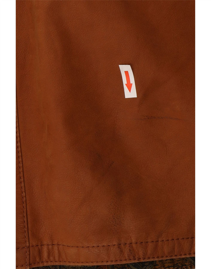 Geacă de piele vintage pentru bărbați IT 54 2XL maro