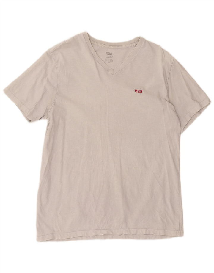 Tricou standard pentru bărbați Levi's Top mare din bumbac alb