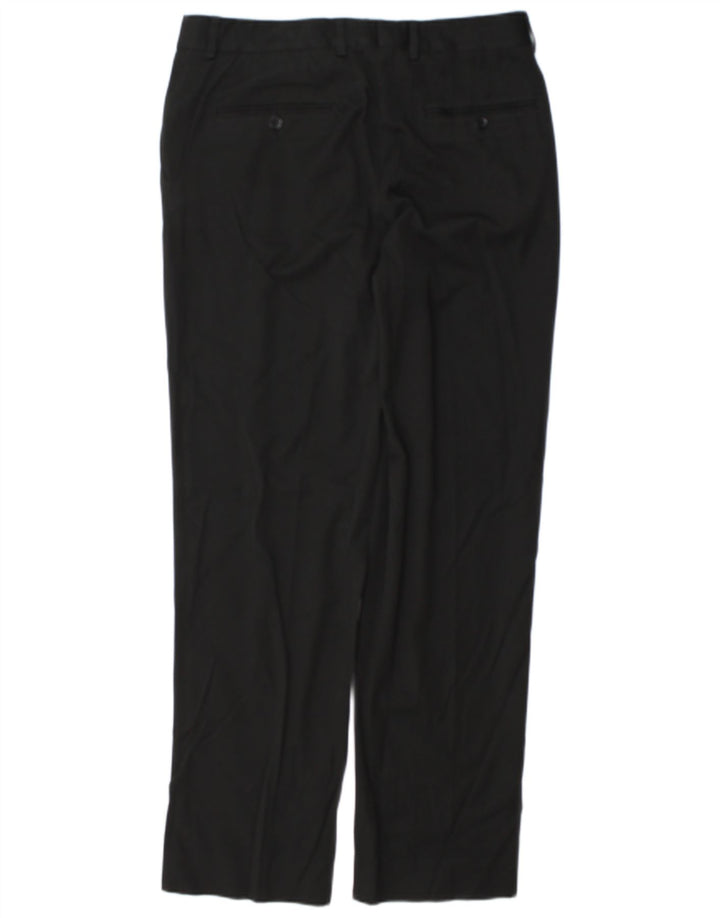 Pantaloni de costum drepți pentru bărbați Zara EU 44 Mari L34 L32 Poliester negru