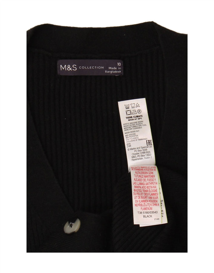 Pulover cardigan pentru femei Marks & Spencer UK 10 Small Black Viscose