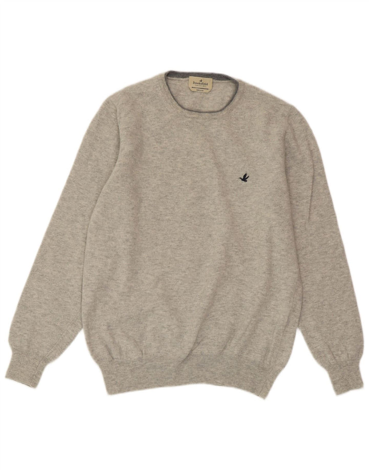 Pulover BROOKSFIELD pentru femei cu gât roșu IT 52 2XL Lână gri