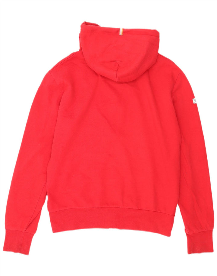 Pulover Superdry pentru bărbați, cu fermoar, bumbac roșu mediu