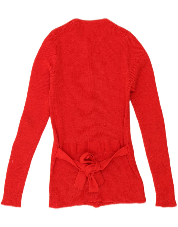 Pulover Cardigan Vintage pentru Damă UK 12 Medium Red