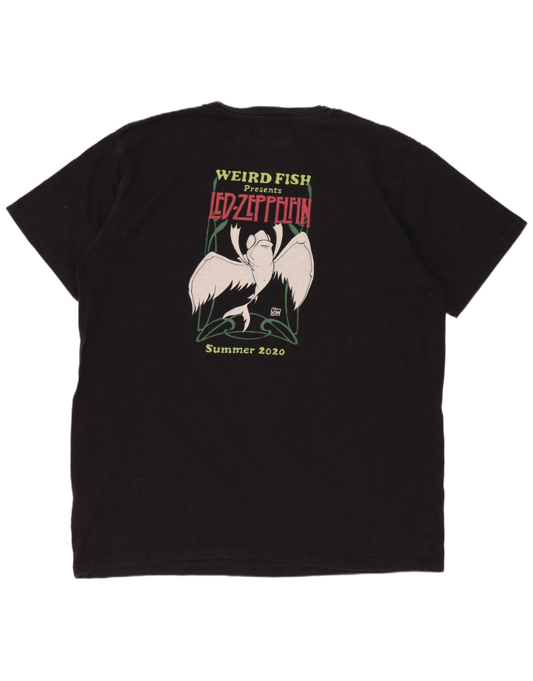 WEIRD FISH Tricou grafic pentru bărbați Top XL Bumbac negru