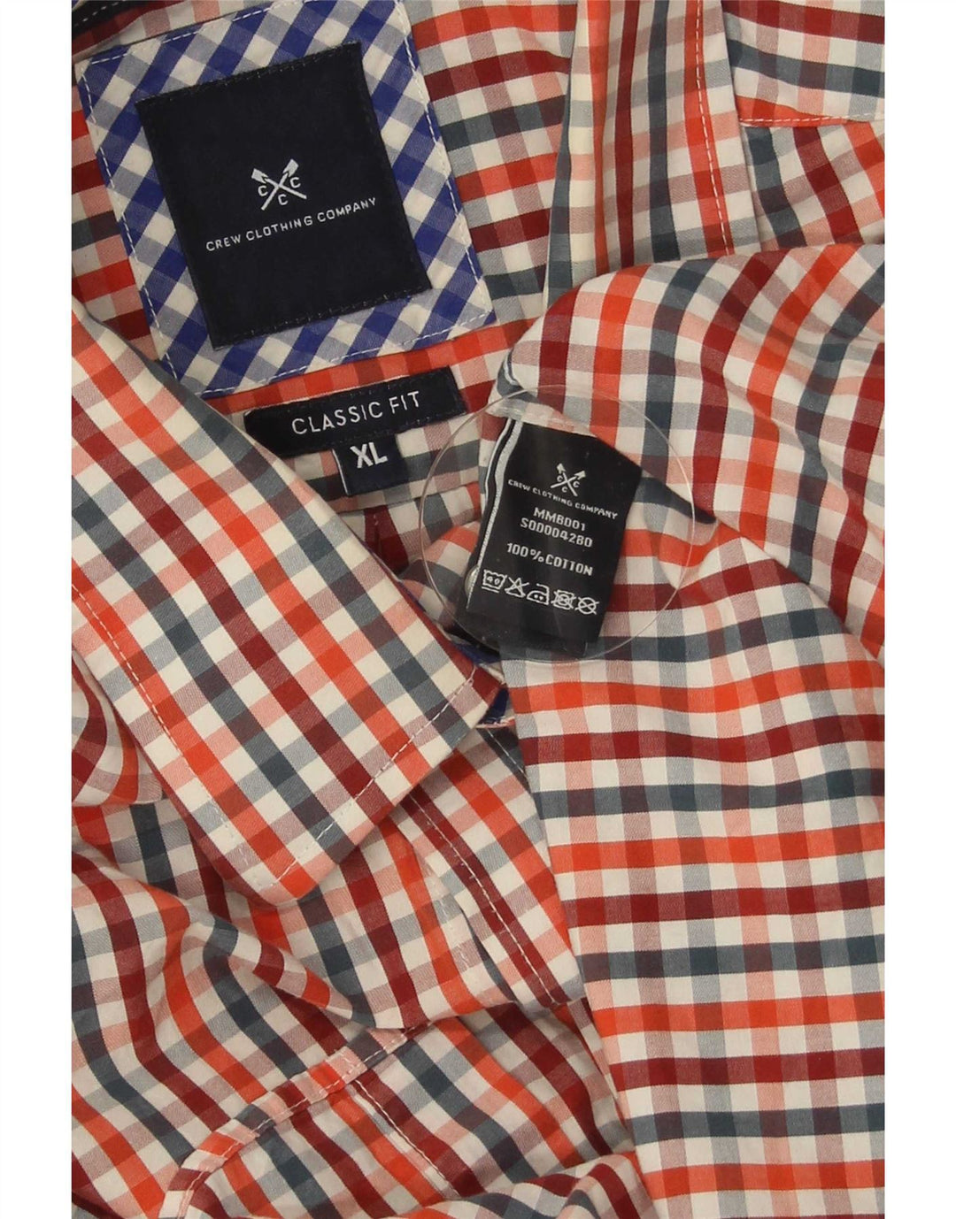 Crew Clothing Cămașă clasică pentru bărbați XL, bumbac vichy multicolor
