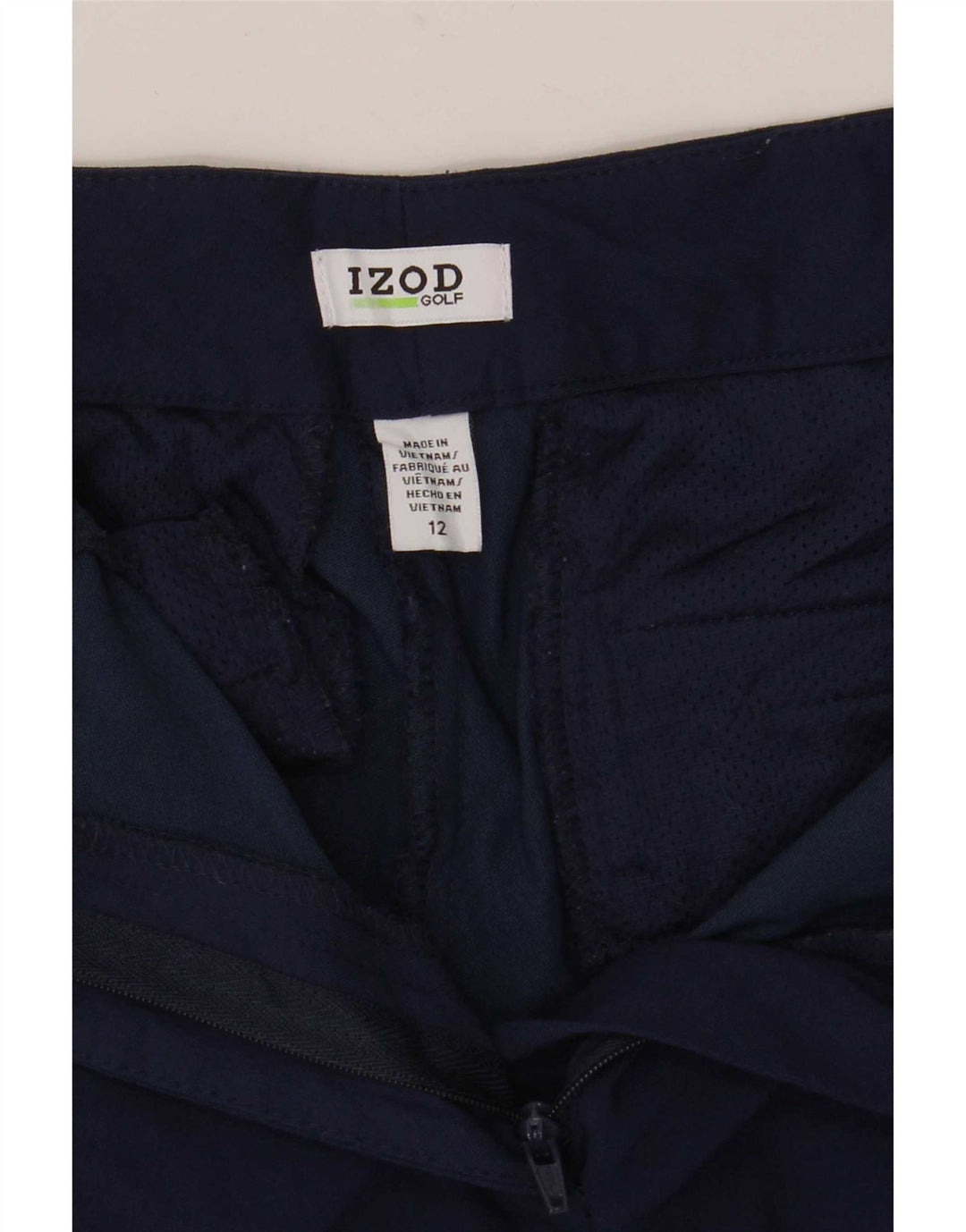 Pantaloni scurți chino Izod pentru femei US 12 Large W34 Bleumarin Rayon