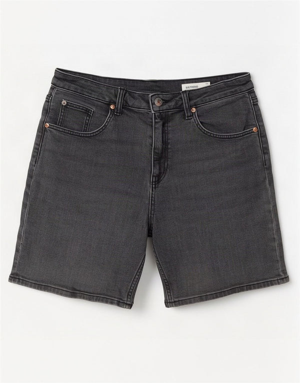 Marks & Spencer Pantaloni scurți din blugi pentru femei Boyfriend UK 12 Medium W32 Bumbac negru