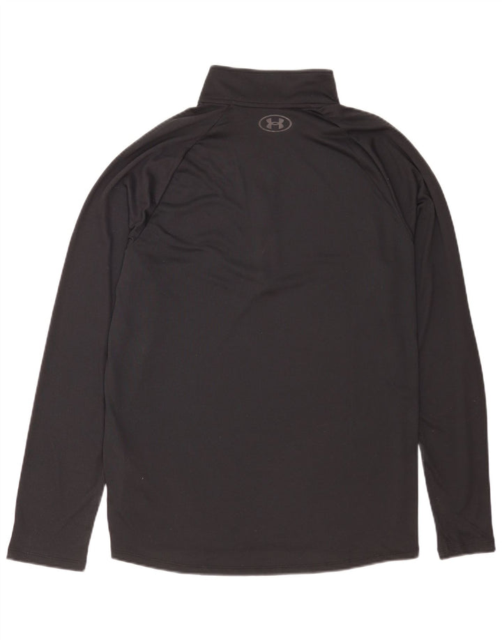 Top cu mânecă lungă Under Armour, cu fermoar, poliester negru