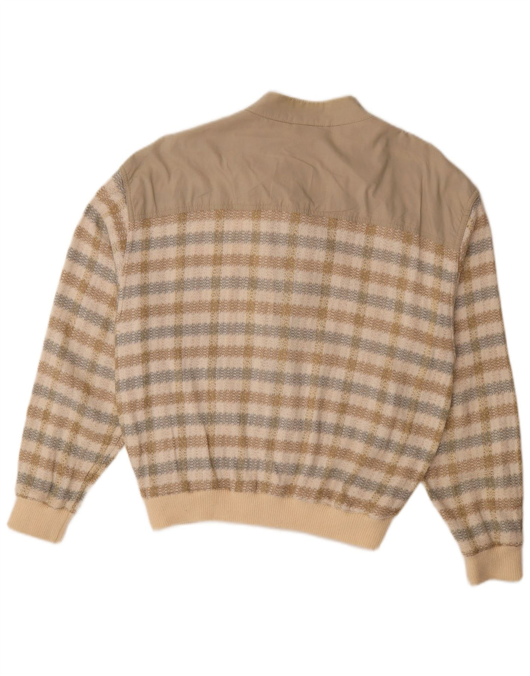 Jachetă bomber pentru bărbați HEMMOND UK 38, bumbac cu carouri, bej mediu