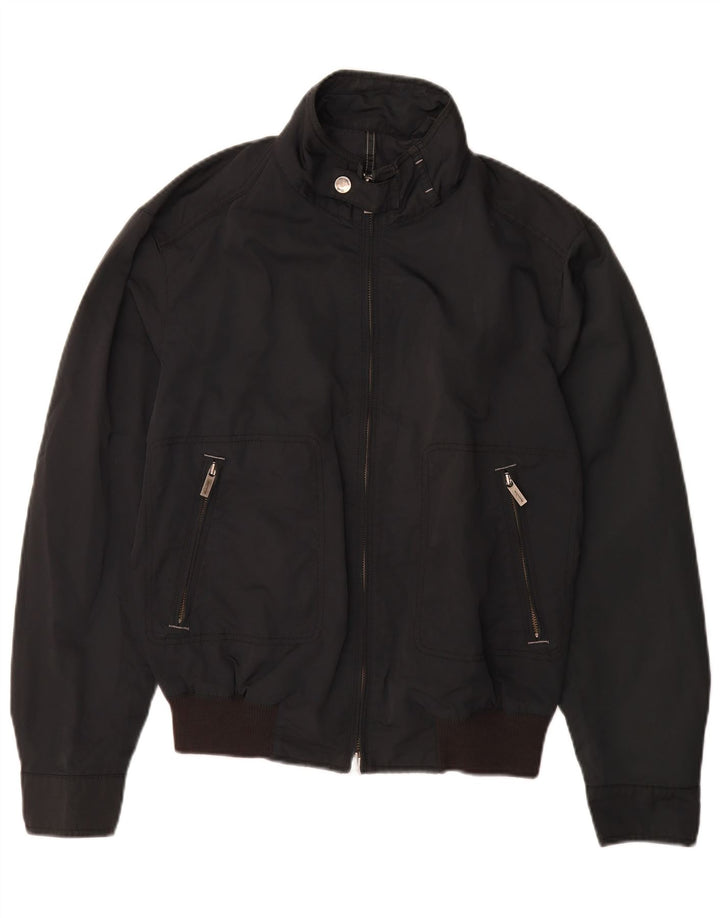 Massimo Dutti Bomber Jacket pentru bărbați UK 40 Large Black Polyacrylic