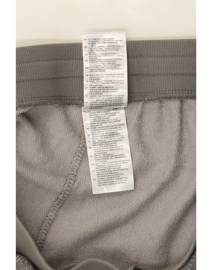 Pantaloni scurți sport adidas pentru bărbați, bumbac geometric, gri mediu