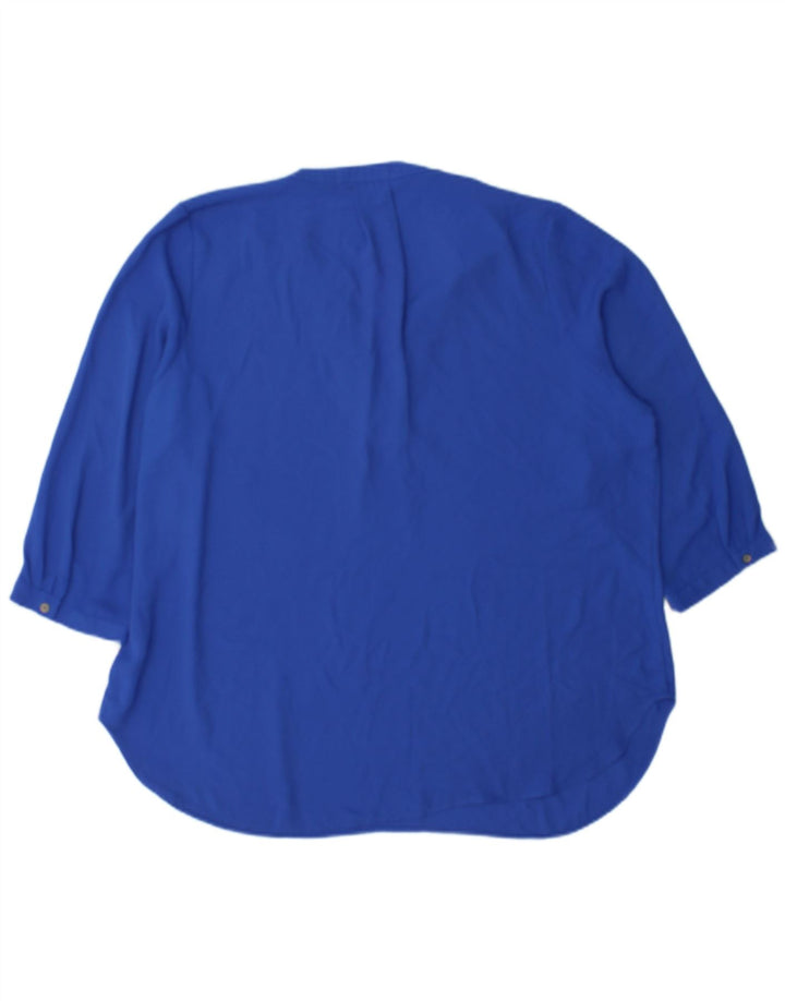 Bluză pentru femei Marks & Spencer cu mâneci 3/4, UK 18 XL, poliester albastru