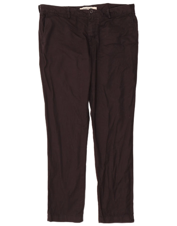 Pantaloni chino subțiri pentru bărbați Lacoste Mărimea 48 XL W38 L34 bumbac negru