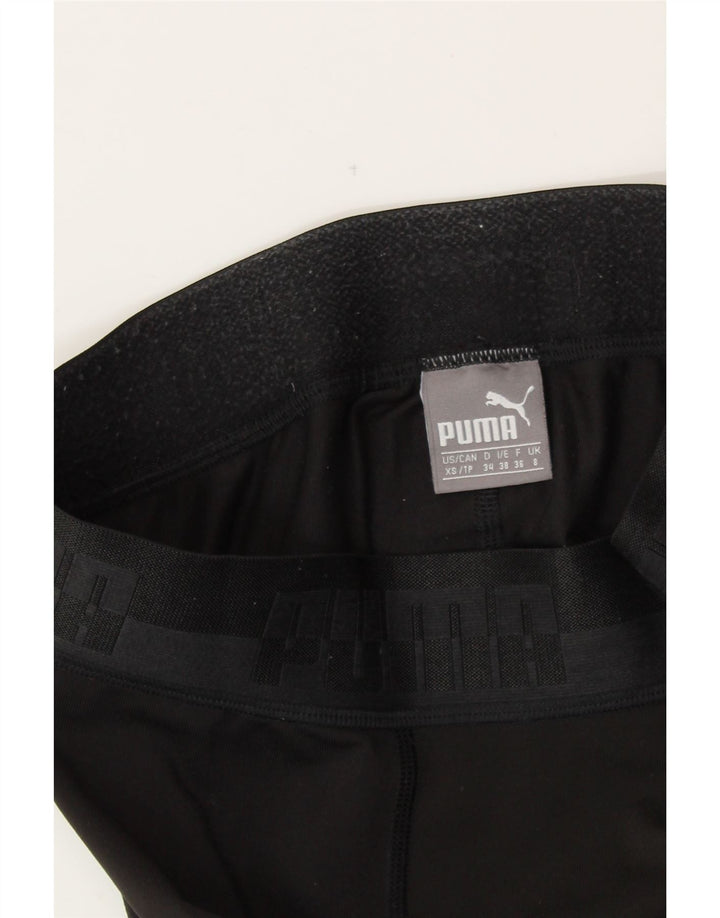 Leggings grafic PUMA pentru femei UK 8 Small Black