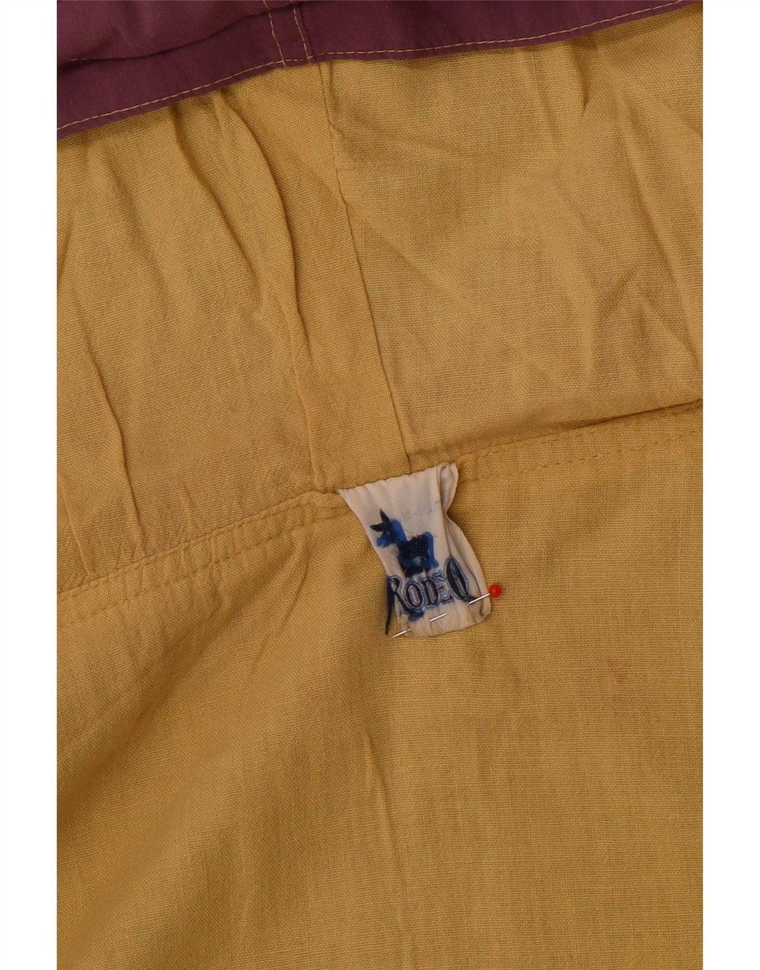 Rodeo Mens Loose Fit Graphic Bomber Jacket UK 38 Medium Yellow Colourblock