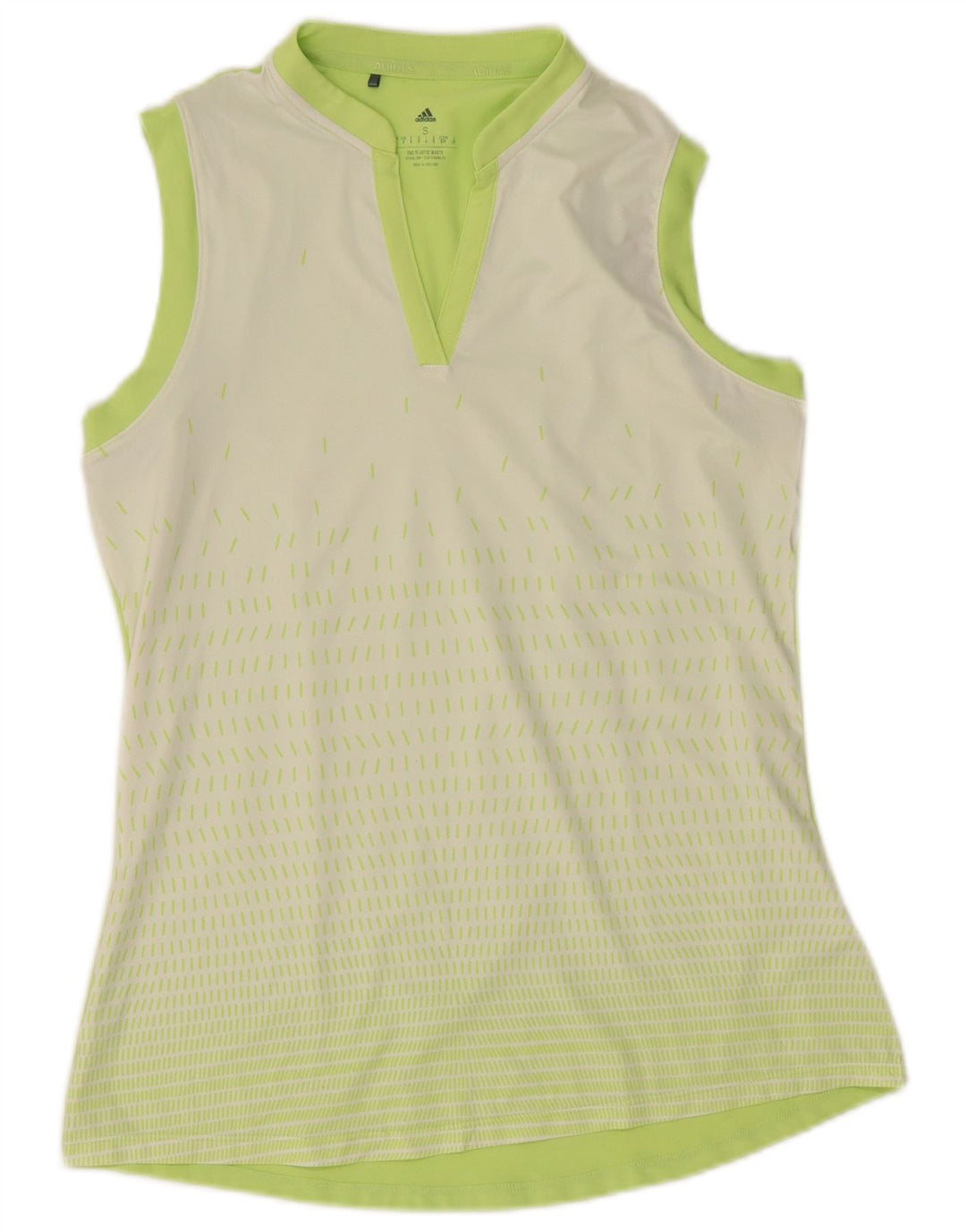 Vest Vest Top Femei Adidas UK 10 Small Green Striped