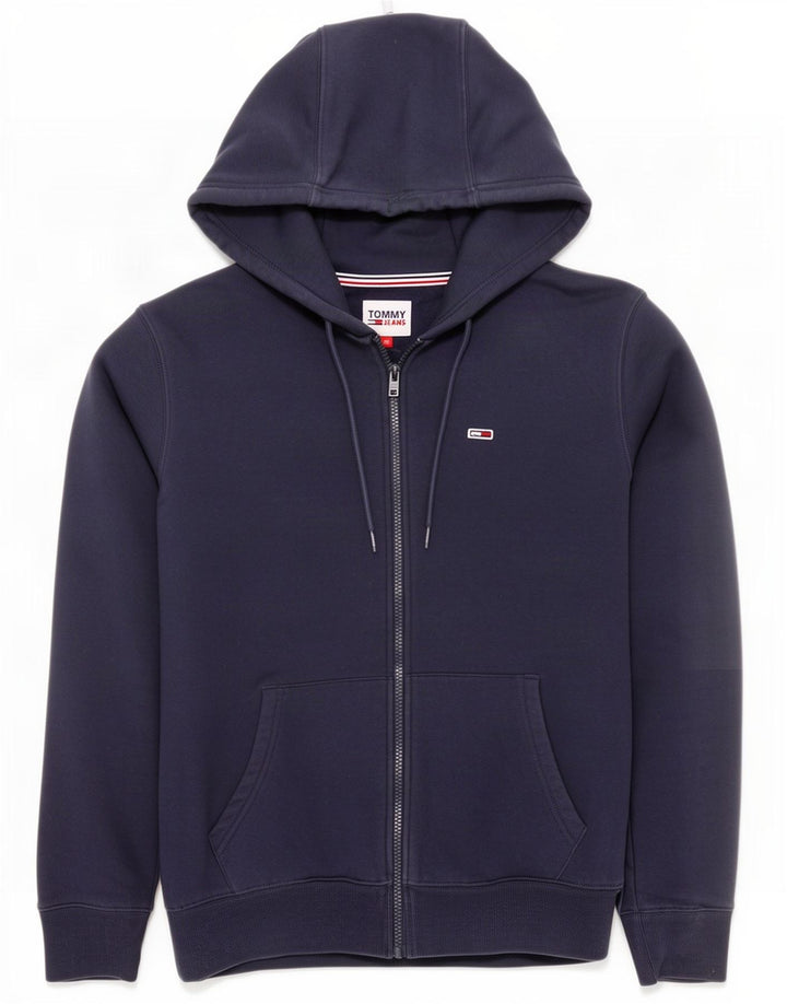 Pulover pentru bărbați Tommy Hilfiger, cu fermoar, bumbac, albastru bleumarin