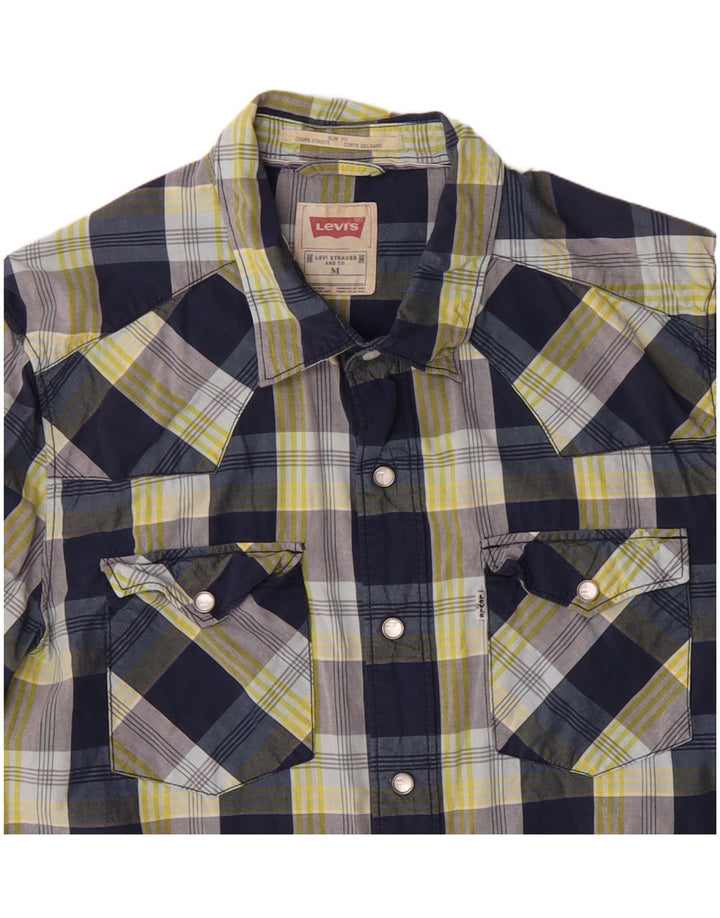 Cămașă pentru bărbați LEVI'S Slim Fit, bumbac cu carouri, albastru bleumarin mediu